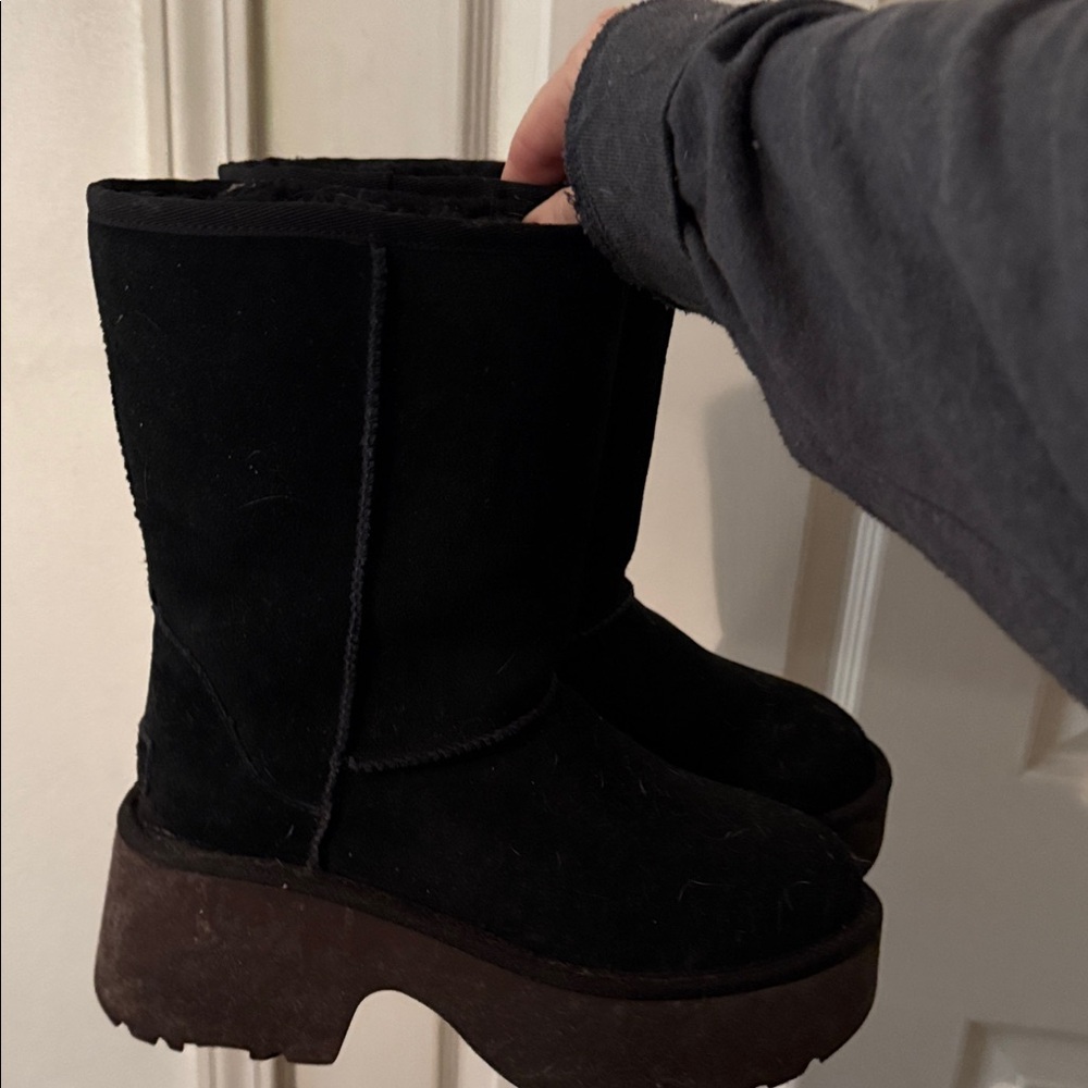 UGG Black Platform lined Boots